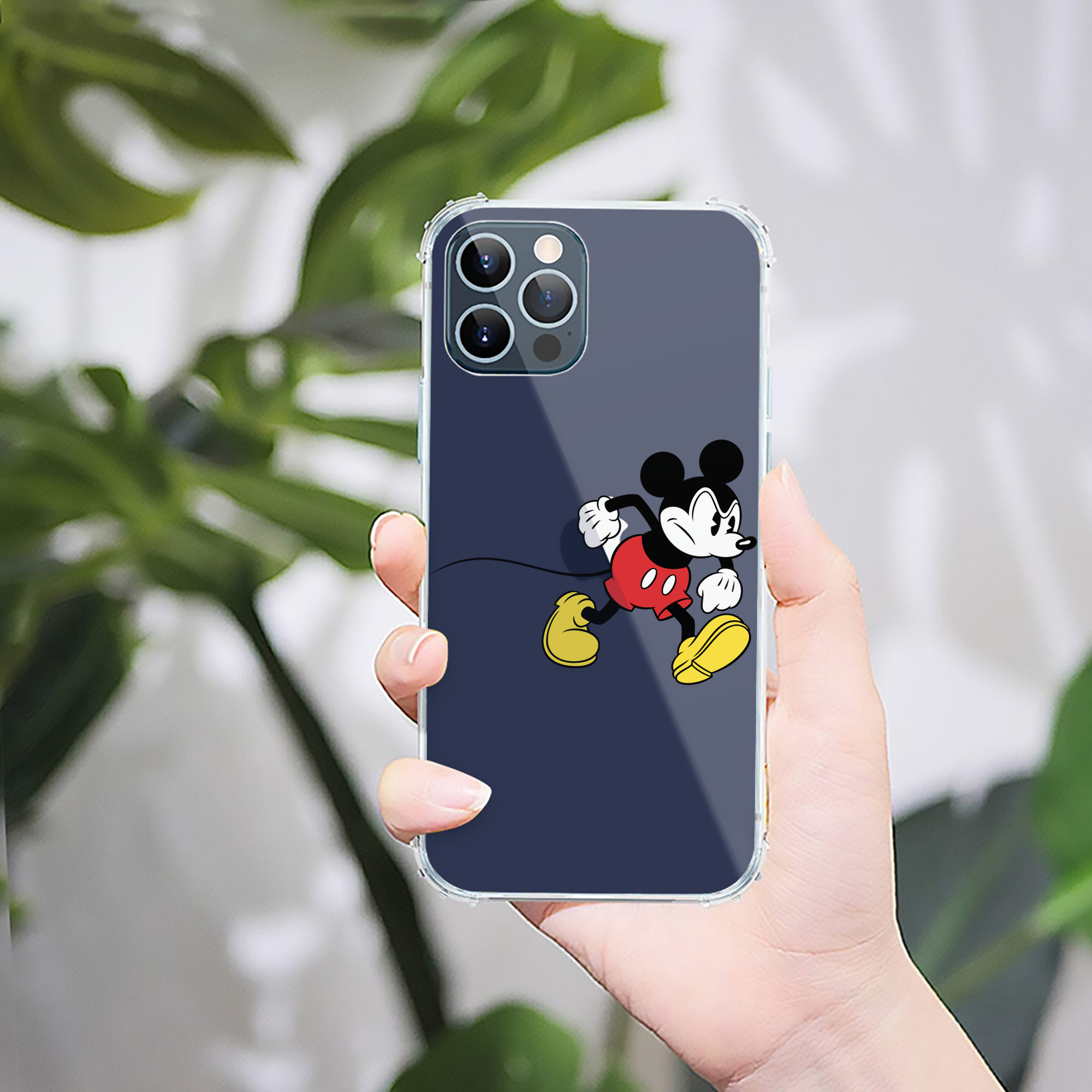 （画像用） ミッキーマウス Mickey Mouse 【iPhone 12シリーズ対応】透明スマホケース（クリアソフトケース）